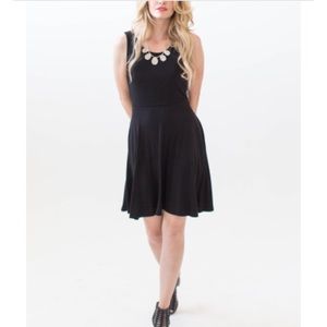 Agnes & Dora Fit & Flare Dress Black